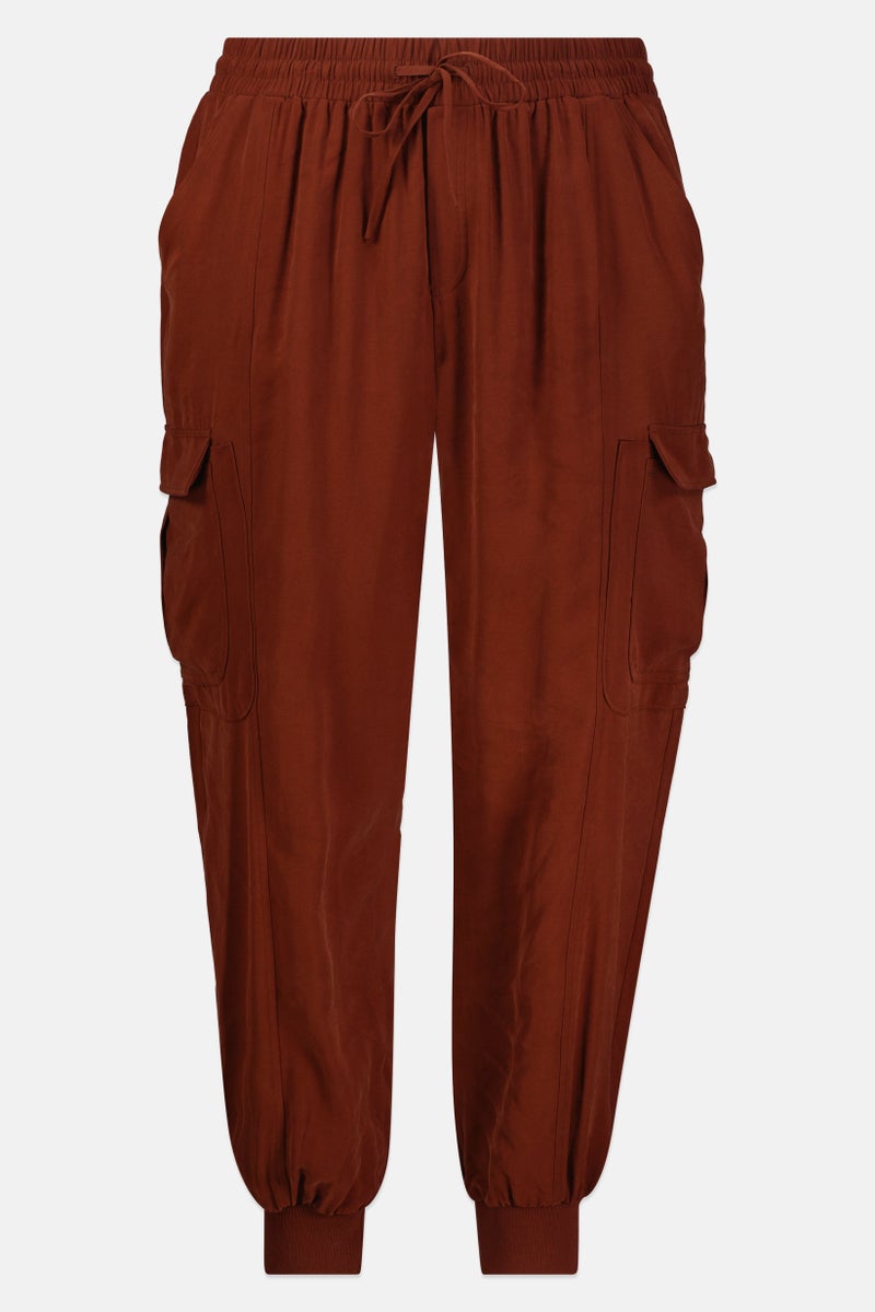 INC Women Regular Fit Solid Cargo Pants, Brown - Image 2